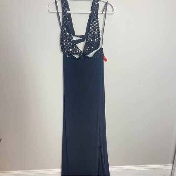 Mac Duggal Black Sequin Sleeveless Formal Evening Gown Special Occasion Dress - Picture 13 of 14